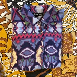 Medium Vintage Lemon Grass long-sleeve button-up shirt.